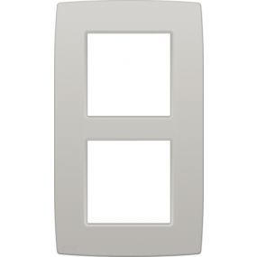 Niko - Plaque de recouvrement double verticale 60MM light grey - 102-76200