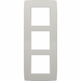 Niko - Afdekplaat drievoudig verticaal 60MM light grey - 102-76300