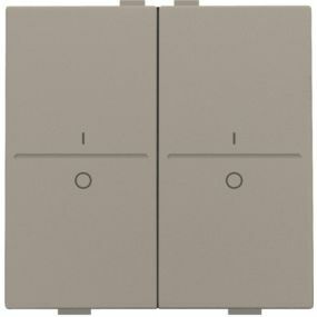 Niko - Plaque centrale Interrupteur double bouton I+O Bronze - 123-00008