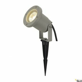 SLV - Spot sur pin GU10 35W cable 1,5+FICHE IP65 gris ar - 227418