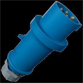 Mennekes - Stekker 4P 32A 9H230V blauw prot IP44 - M163