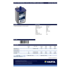 Varta - 'specific' 6V blok/veren 9000MAH - 430.101.111