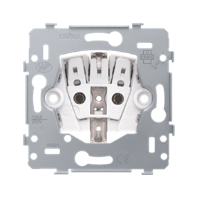 Niko Sokkel voor stopcontact met randaarde, inbouwdiepte 28,5 mm, 16 A/250 Vac, insteekklemmen - 170-34400
