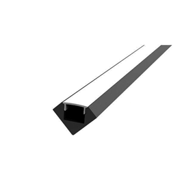 Integratech - Profil Alu45 Noir 2M Plexi Mat - Alu45B-M2