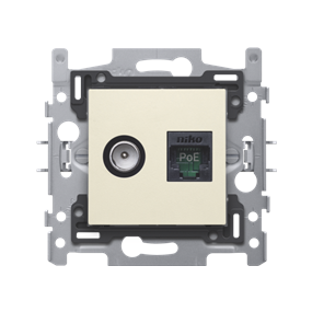 Niko Connecteur coax + rj45 utp cat5e - 100-66158