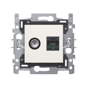 Niko Aansluiting coax + rj45 utp - 101-66158