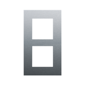 Niko Afdekplaat tweevoudig verticaal aluminium grijs mat IP20 - 226-76200