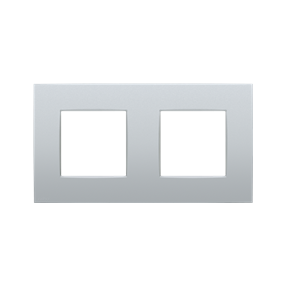 Niko Tweevoudige afdekplaat met 71 mm centerafstand, Intense sterling coated - 132-76800