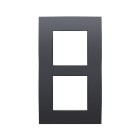 Niko Plaque de recouvrement double, entraxe de 60 mm, verticale, couleur Intense anthracite coated - 133-76200