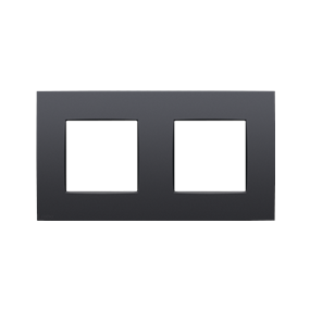 Niko - Plaque de recouvrement double avec entraxe de 71 mm Revêtement anthracite intense - 133-76800