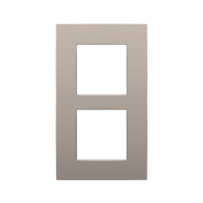 Niko Tweevoudige afdekplaat, 60 mm centerafstand, verticaal, Intense bronze coated - 134-76200