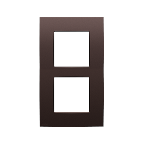 Niko Plaque de recouvrement double, entraxe de 60 mm, verticale, couleur Intense dark brown coated - 135-76200