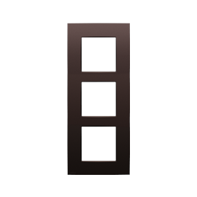 Niko Plaque de recouvrement triple, entraxe de 60 mm, verticale, couleur Niko Intense dark brown coated - 135-76300