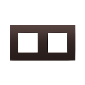 Niko Tweevoudige afdekplaat met 71 mm centerafstand, Intense dark brown coated - 135-76800