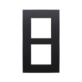 NikoTweevoudige afdekplaat, 60 mm centerafstand, verticaal, Intense matt black coated - 136-76200