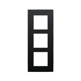 Niko Drievoudige afdekplaat, 60 mm centerafstand, verticaal, Niko Intense matt black coated - 136-76300