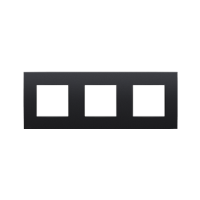 Niko Drievoudige afdekplaat, 71 mm centerafstand, Niko Intense matt black coated - 136-76700