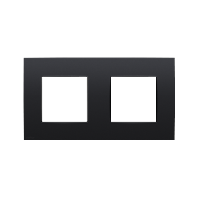 Niko Tweevoudige afdekplaat met 71 mm centerafstand, Intense matt black coated - 136-76800