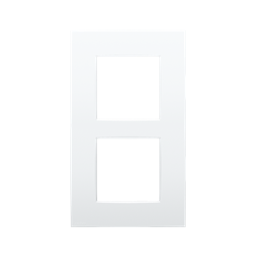 Niko Plaque de recouvrement double, entraxe de 60 mm, verticale, couleur Intense lunar white coated - 137-76200