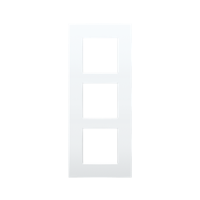 Niko Drievoudige afdekplaat, 60 mm centerafstand, verticaal, Niko Intense lunar white coated - 137-76300