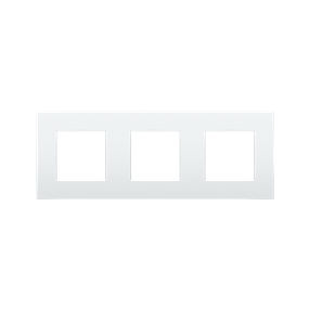 Niko Drievoudige afdekplaat, 71 mm centerafstand, Niko Intense lunar white coated - 137-76700