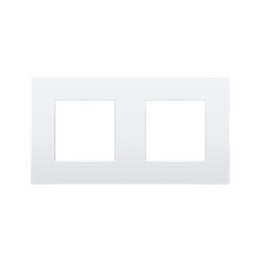 Niko Tweevoudige afdekplaat met 71 mm centerafstand, Intense lunar white coated - 137-76800