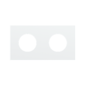 Niko Tweevoudige afdekplaat, 71 mm centerafstand, voor twee stopcontacten, Niko Rocker en Niko Toggle, steel white coated - 154-74801