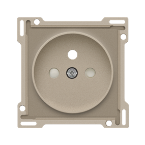 Niko Afwerkingsset voor stopcontact met penaarde en beschermingsafsluiters, voor Niko Rocker en Niko Toggle, champagne coated - 157-74001