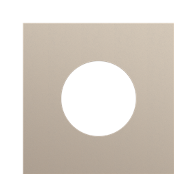 Niko Plaque de recouvrement simple, pour 1 prise de courant, Niko Rocker et Niko Toggle, steel champagne coated - 166-74101