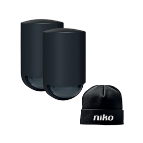 Niko Bewegingsmelder, 230 V, 13 m, 180°, IP54, voor opbouw, antraciet - 350-20158
