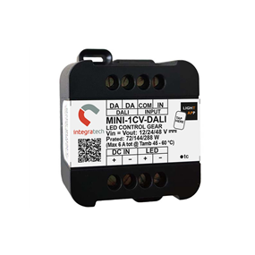 Integratech Variateur LED monocanal DALI 0-10 V/1-10 V encastré - MINI-1CV-DALI