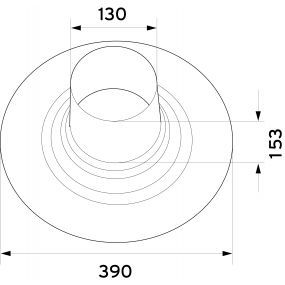 Vaillant - Collerette pour toit plat passage toiture