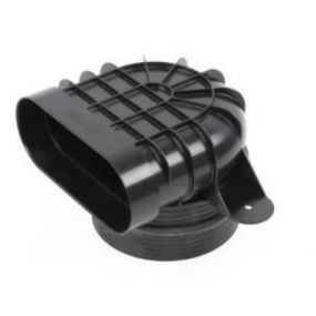 Pièce de raccordement coudée pour valve Oval Duct à DN125 3x63 - modèle court - 010080000