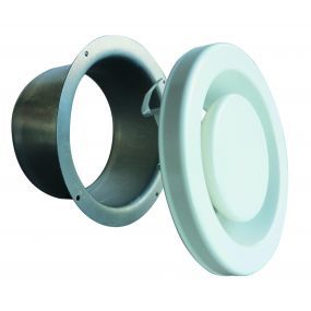 Ventiklima - Bouches à noyau d’extraction d luxe metal blanc RAL9010 - 160