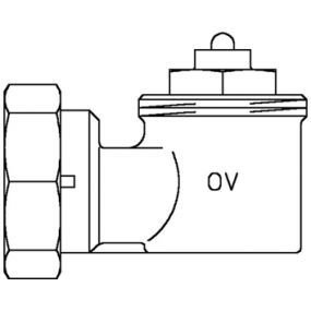Oventrop - Adaptateur d’angle raccordement M 30 x 1,5/M 30 x1 ,5 modèle blanc