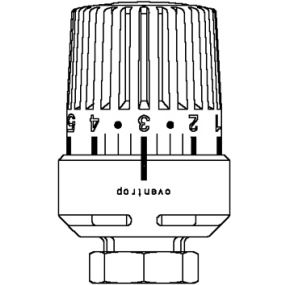 Oventrop - Thermostat Uni LH... 7-28grC, 0 1-5, bulbe liquide modèle blanc, M 30 x 1,5