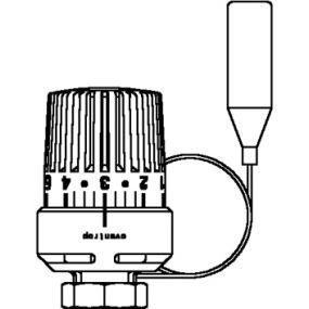 Oventrop - Thermostaatkop wit M30 x 1,5 met voeler op afstand 2m