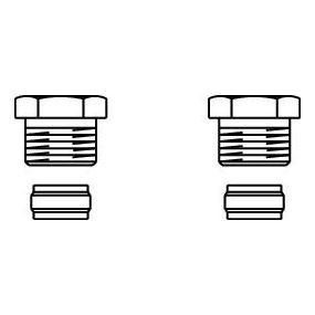 Oventrop - Raccord 2 pièces à compression laiton 15 x 1/2 FF chauffage Ofix