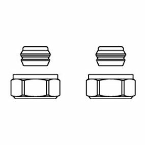 Oventrop - Raccord 2 pièces à compression laiton (2 pcs) 15 x chauffage Ofix