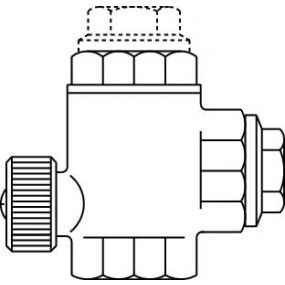 Oventrop - Clapet anti-thermo siphon PN10 bronze, DN 25, 3 x filetage femelle G 1 - SVU