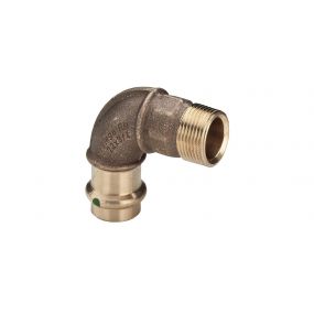 Viega - Courbe de transition à sertir bronze 15 x 1/2 M 9 eau potable Profipress - 2214