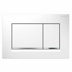 Geberit - Panneau de commande sigma 30 pour encastré 2 HOEV (BLANC-VITRINE-BLANC) DROITE