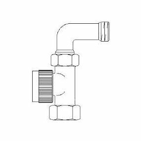 Oventrop - Bypass-Combi Uno robinet droit avec coude 1/2