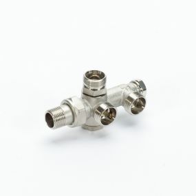 Begetube - Verdeelstuk begemac tweepijp 1,00 MUURAANSLUITING zonder koppeling BT04