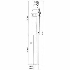 Remeha Ventouse vert. pp d100/150 noir 7021 - 7620117