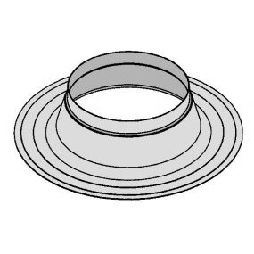 Remeha - Solin en alu (toit plat) pour ventouse verticale Ø 100/150