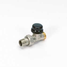 Begetube - Robinet droit thermostatisable avec réglage du Kv normal, avec embout pour tube en cuivre M24.