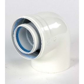 Ubbink - Coude conc. 80/125-90gr blanc