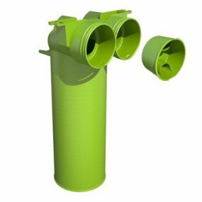 Ubbink - AE48C Ventieladapter bocht 90° Ø125 naar Ø90/75 - 0188380