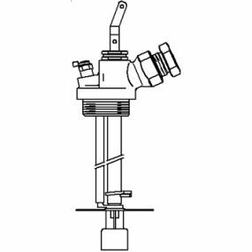 Oventrop - Flexo-Bloc pour systèmes simple conduite, raccorde ment G 3/8 femelle, G 2, 2000 mm,avec tube de jaug